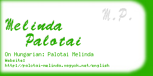 melinda palotai business card